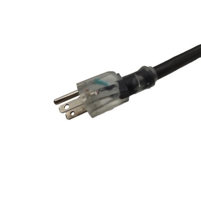 20A/250V SJTW 중형 검은 연장 케이블 3 개의 톱니와 야외 조명 지원 사용자 지정 색상 선택