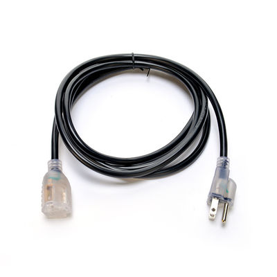 25 ft Heavy Duty Outdoor Extension Cord with Lighted End and Flexible Cold-Resistant 3 Prong Electric Cord IP22 IP level