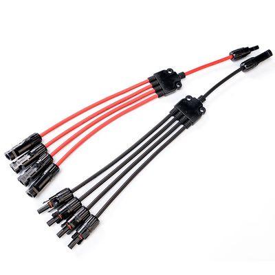 XLPO 단열 10awg 6mm 1 ~ 4 Y형 H1z2z2-k 태양 전지 패널 연장 케이블