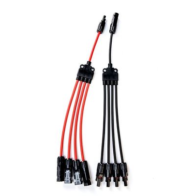 DC 1500V Rated Voltage 4 to 1 Power Cord Europe Plug 1 to 4 Solar Panel Extension Cable for Heavy Duty Solar Pv Connector