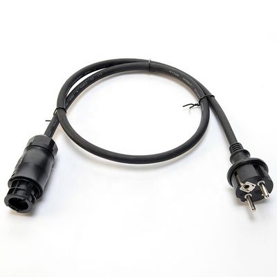 인증 DIN VDE 0620/EN 50075 1990 단열 고무 케이블 유로 16A 3 핀 플러그 H07rn f 태양광 PV1-f 케이블 4mm2 6mm2