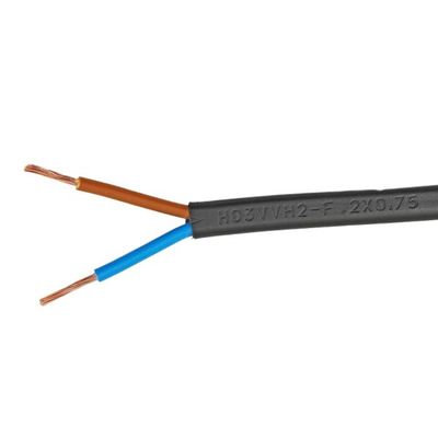 VDE 표준 Kema Keur H03vvh2 f 전기 전선 PVC 재킷 유연한 벗은 구리 케이블