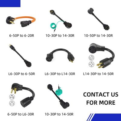 연장 케이블 IP 레벨 IP22 US 인증 Nema 6-50p에서 Nema 10-50r L14-30r RV용 전원 케이블 240v 50Amp 30Amp