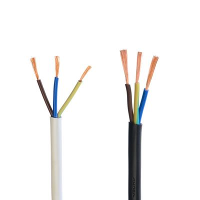 표준 IEC 60227 H05vv f 3x0. 75mm2 PVC 껍질 유연 전기 와이어 다중 코어 구리 케이블