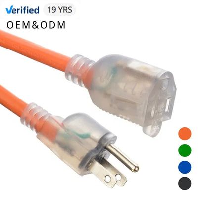 12 가이즈 3 프론지 냉각 저항 15Amp 1875W SJTW 12/3 야외 연장 케이블 100 피트 방수 중용 조명 표시기