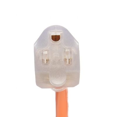 15 FT 12/3 가이즈 LED 조명 끝 SJTW 15 Amp/125V/1875W 오렌지 외조끼 실내 / 실외용 중량 전원 케이블