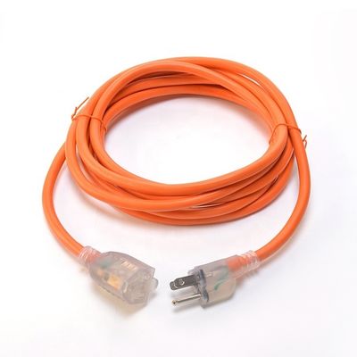 50 피트 3X12AWG SJTW 중용 노란색 3 톱니 연장 케이블 15 AMP 야외 전원 케이블 정원 및 주요 가전