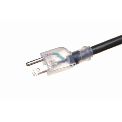 Heavy Duty 3 Prong Grounded Plug Extension Cable 50 Foot Outdoor with 3 Electrical Power Outlets and PVC Jacket Material