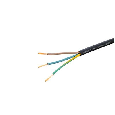 Vde H05rn f 고무 케이블 3g 1.0 mm2 전기 응용 용품의 부드러운 벗은 구리 전도자의 여러 스레드