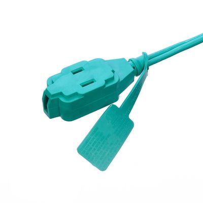 AC Power Cord 2 Prong 6 Feet with 3 Polarized Outlets and Safety Slide Cover 13A/1625W 16 AWG Indoor Extension Cord ETL