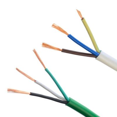 300/500V H05VV F 3G0.75mm2 3 코어 스트랜드 된 벗은 구리 지상 유선 PVC 단열 전력 케이블 건설 프로젝트