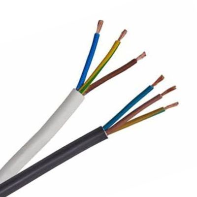 300/500V H05VV F 3G0.75mm2 3 코어 스트랜드 된 벗은 구리 지상 유선 PVC 단열 전력 케이블 건설 프로젝트