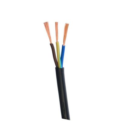 300/500V H05VV F 3G0.75mm2 3 코어 스트랜드 된 벗은 구리 지상 유선 PVC 단열 전력 케이블 건설 프로젝트