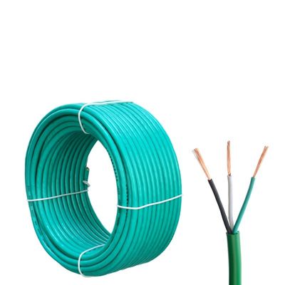 300/500V H05VV F 3G0.75mm2 3 코어 스트랜드 된 벗은 구리 지상 유선 PVC 단열 전력 케이블 건설 프로젝트