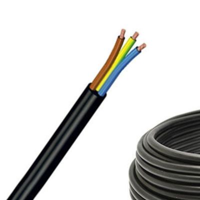 300/500V H05VV F 3G0.75mm2 3 코어 스트랜드 된 벗은 구리 지상 유선 PVC 단열 전력 케이블 건설 프로젝트